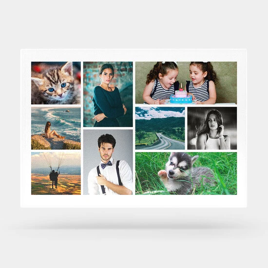 Fotolienzo collage personalizado 9 fotos en horizontal